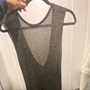 Metallic zara knit dress this season